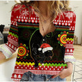custom-personalised-panthers-christmas-women-casual-shirt-penrith-snow-mix-indigenous