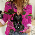 custom-personalised-panthers-women-casual-shirt-aboriginal-with-lizard