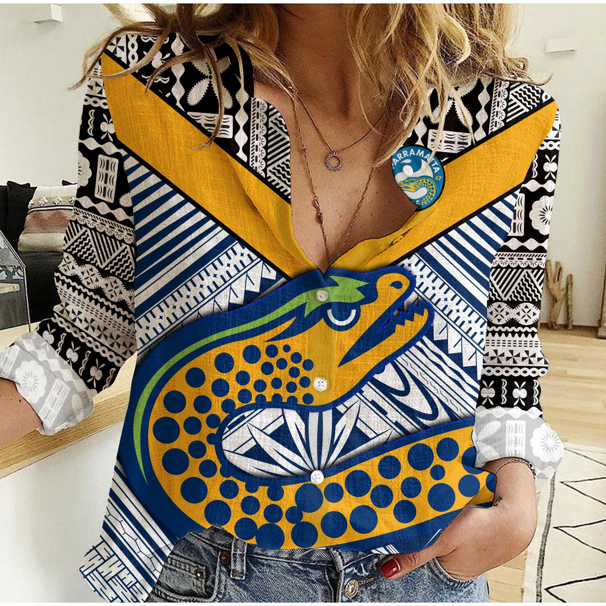 custom-personalised-eels-rugby-women-casual-shirt-polynesian-tapa-pattern-premiers