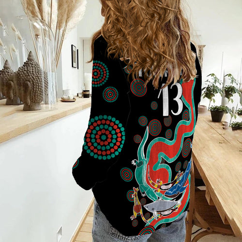 custom-text-and-number-rabbitohs-women-casual-shirt-go-the-bunnies-aboriginal