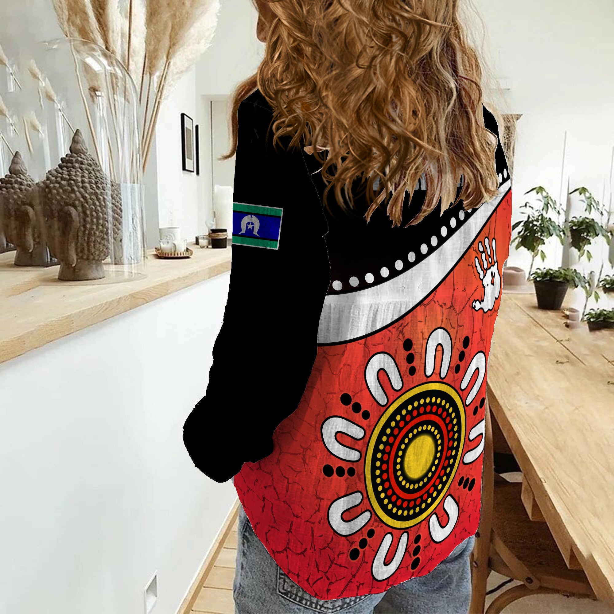 custom-personalised-naidoc-week-2022-women-casual-shirt-torres-strait-islander-version-red-aboriginal-the-dhari