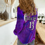 custom-text-and-number-torres-strait-islanders-flag-with-aboriginal-patterns-purple-women-casual-shirt