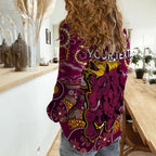 custom-personalised-broncos-rugby-women-casual-shirt-indigenous-pattern-artsy-ver01