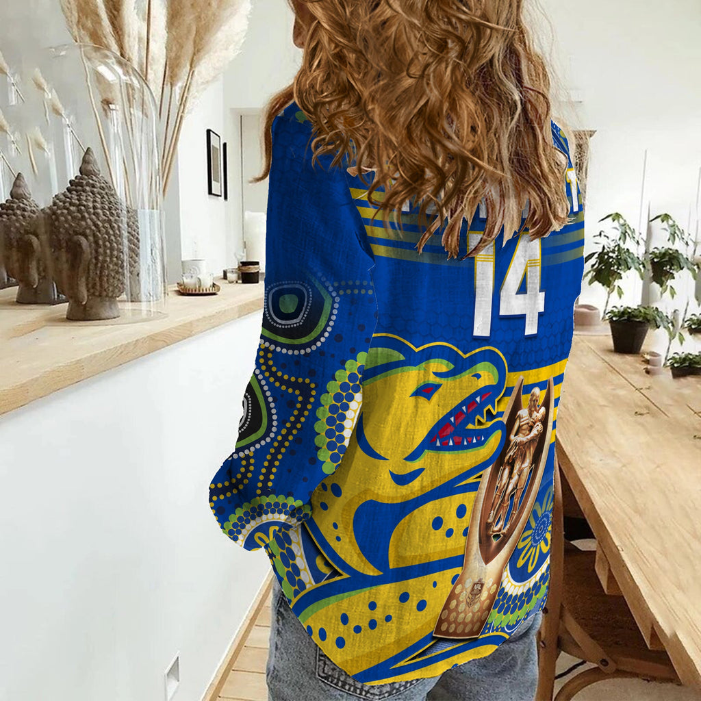 custom-text-and-number-parramatta-rugby-women-casual-shirt-eels-premiers-2022-indigenous-artsy