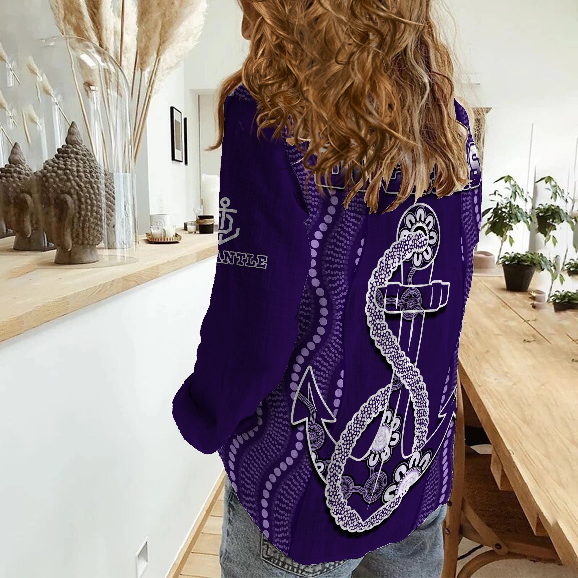 dockers-football-women-casual-shirt-fremantle-anchor-mix-aboriginal-pattern-dynamic-style