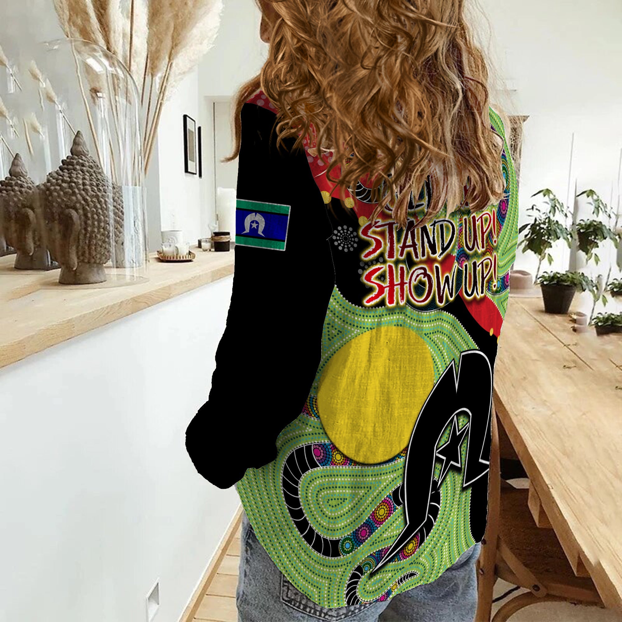 custom-text-and-number-aboriginal-naidoc-week-women-casual-shirt-stronger-together-unique-style