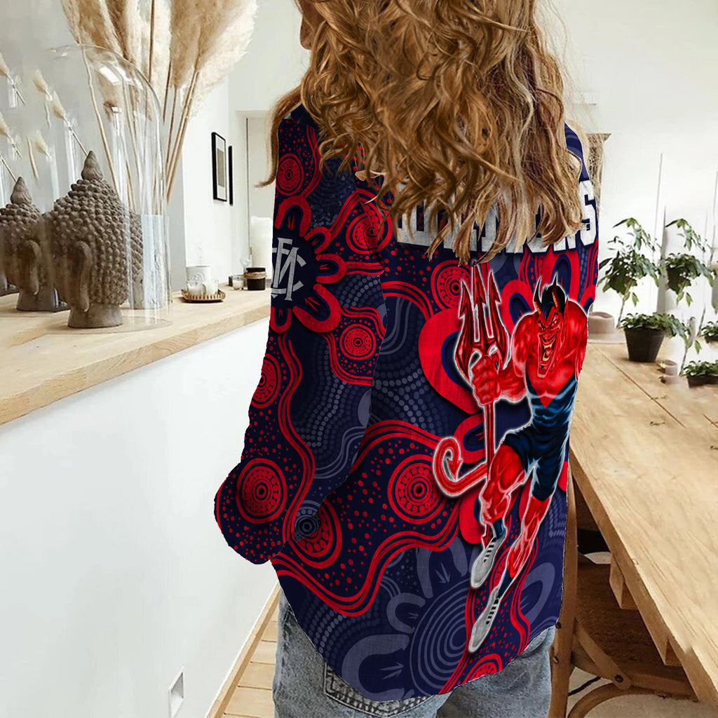 demons-football-2022-women-casual-shirt-australian-aboriginal-dot-painting