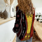 aboriginal-koori-dot-acrylic-paint-and-dreamtime-dance-women-casual-shirt
