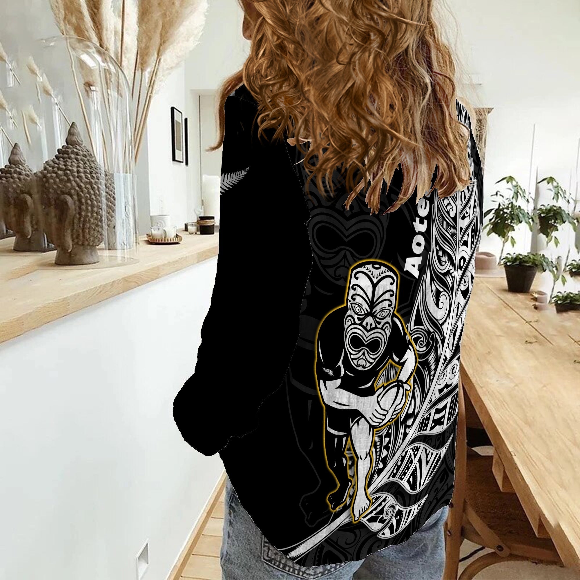 new-zealand-silver-fern-rugby-women-casual-shirt-all-black-maori-version-black