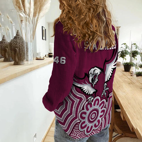 sea-eagles-rugby-women-casual-shirt-manly-warringah-indigenous-art
