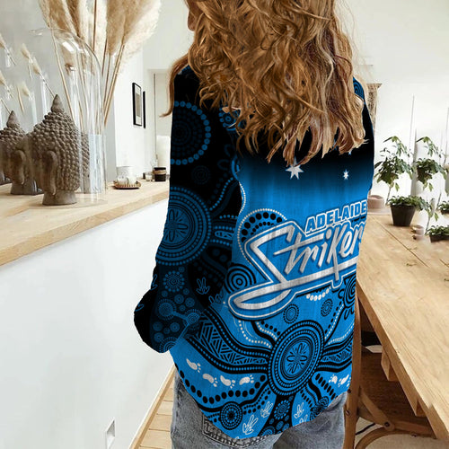 adelaide-strikers-women-casual-shirt-gradient-aboriginal-dot-painting