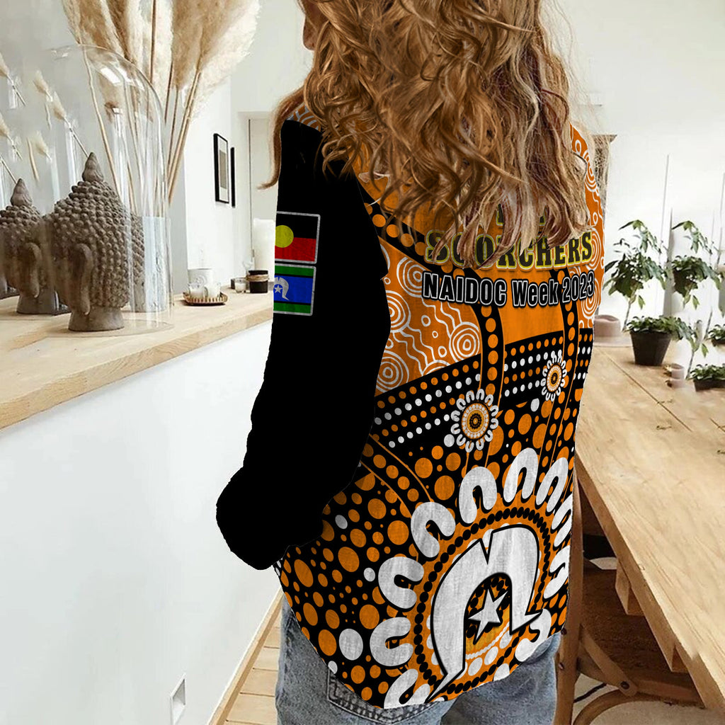 perth-scorchers-naidoc-2023-women-casual-shirt-indigenous-for-our-elders