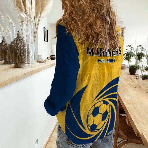 central-coast-football-women-casual-shirt-a-league-men-mariners-2004-palm-tree-simple-style