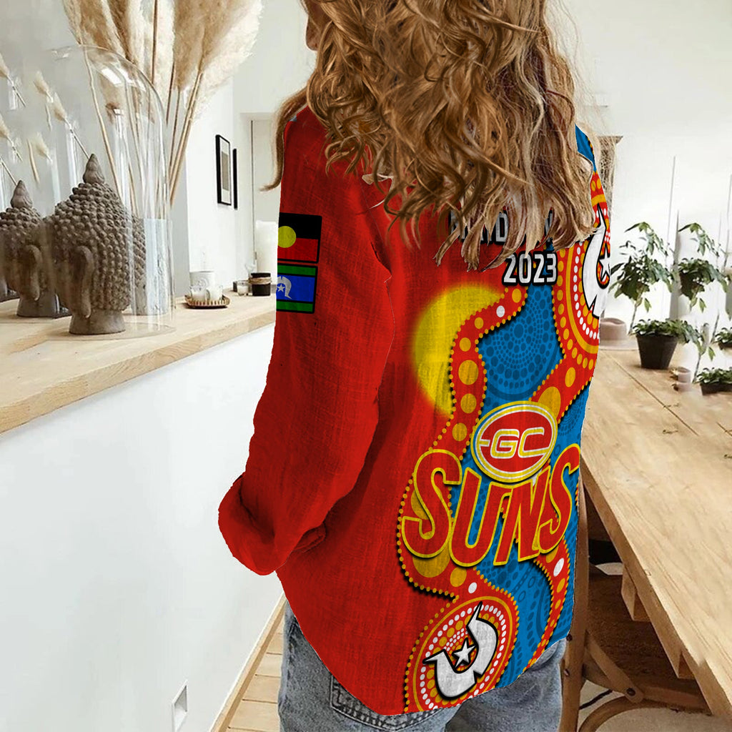gold-coast-football-naidoc-2023-women-casual-shirt-suns-indigenous-for-our-elders