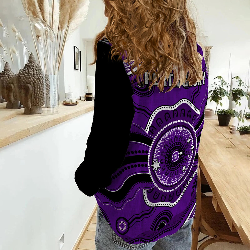 perth-glory-football-women-casual-shirt-dot-painting-style