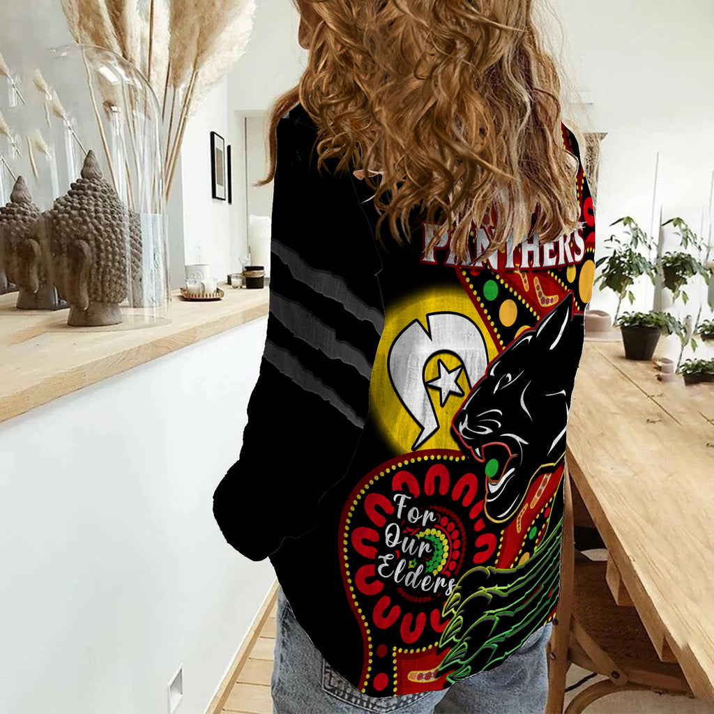 panthers-rugby-naidoc-2023-women-casual-shirt-for-our-elders-aboriginal