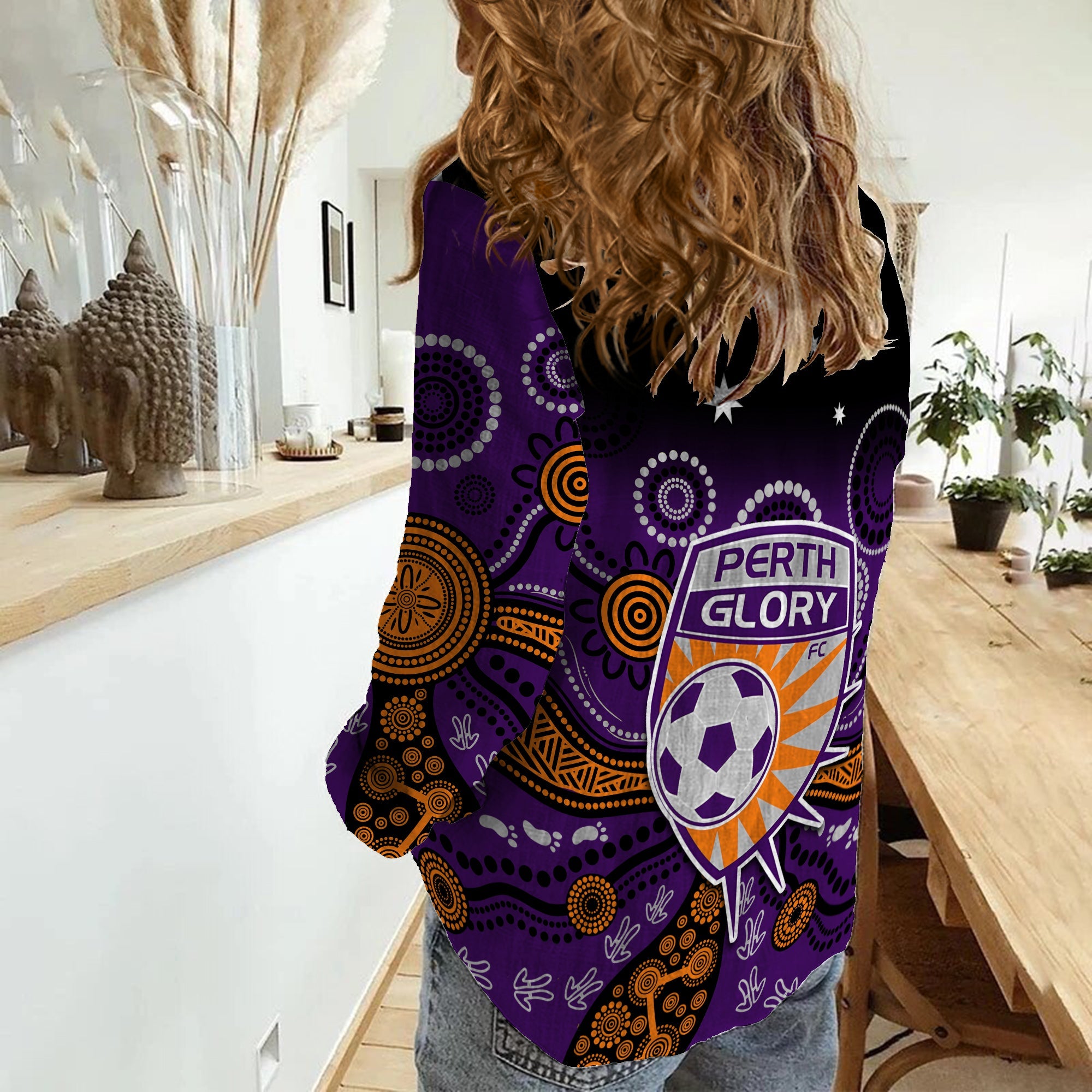 perth-glory-football-women-casual-shirt-aboriginal-art