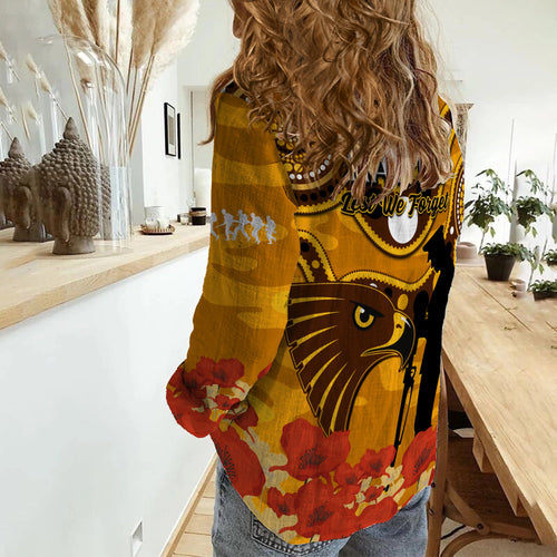 hawks-football-anzac-2023-women-casual-shirt-indigenous-mix-poppy-camouflage