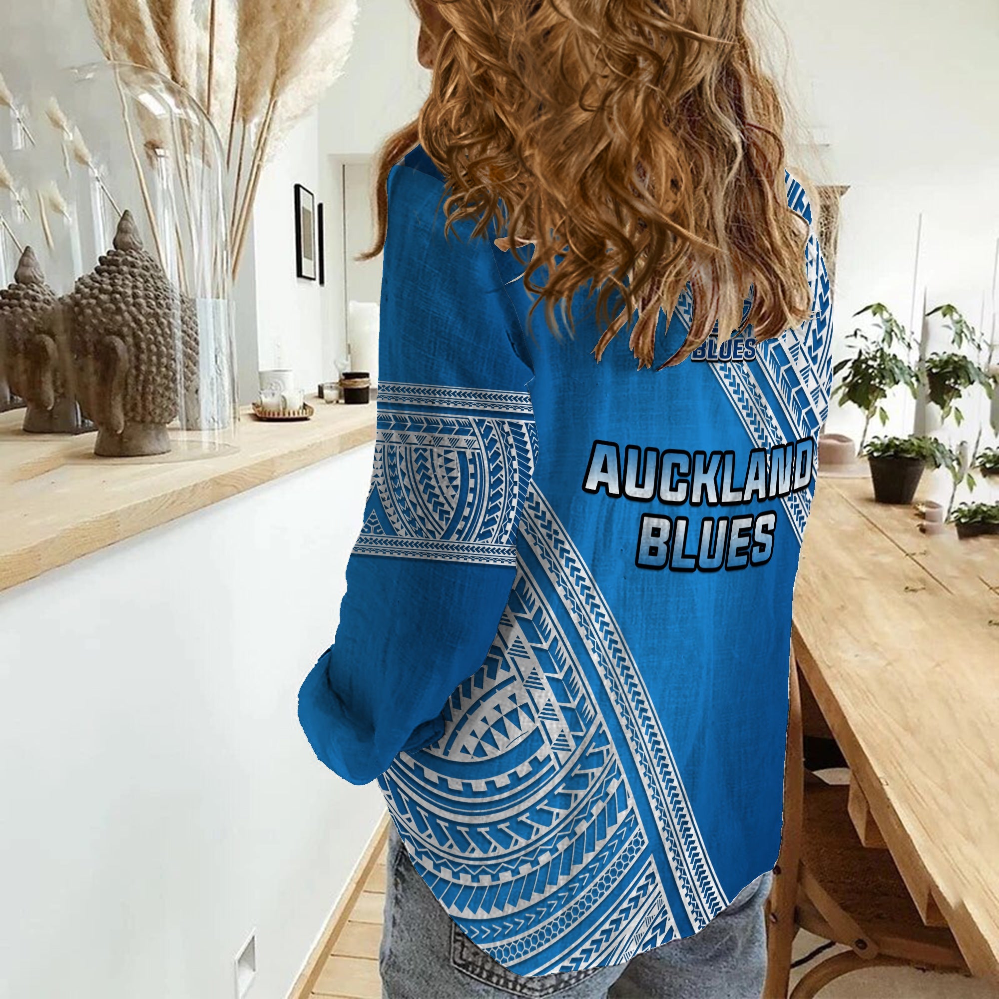 blues-rugby-women-casual-shirt-aotearoa-super-auckland-polynesian-pattern