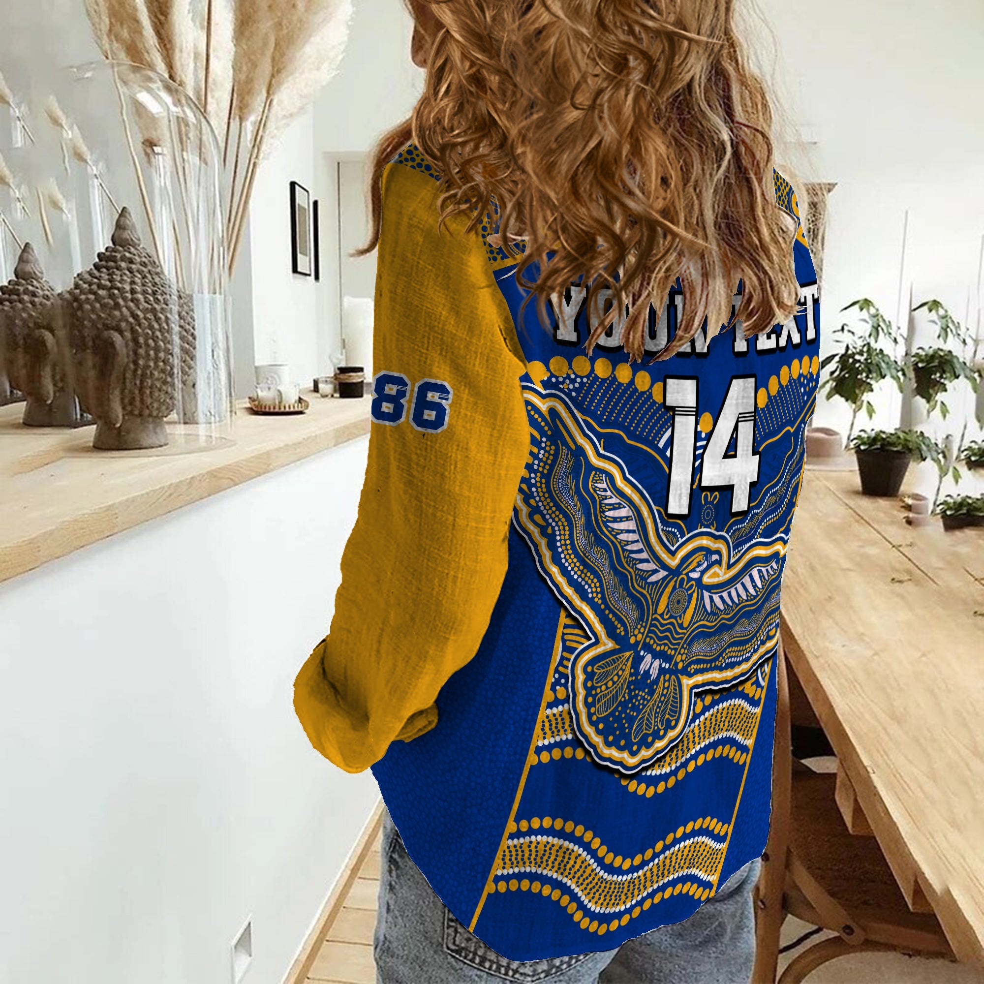 custom-text-and-number-eagles-football-women-casual-shirt-west-coast-1986-aboriginal-sporty-style