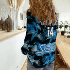 custom-text-and-number-adelaide-strikers-cricket-women-casual-shirt-aboriginal-art-mix-tropical-flowers