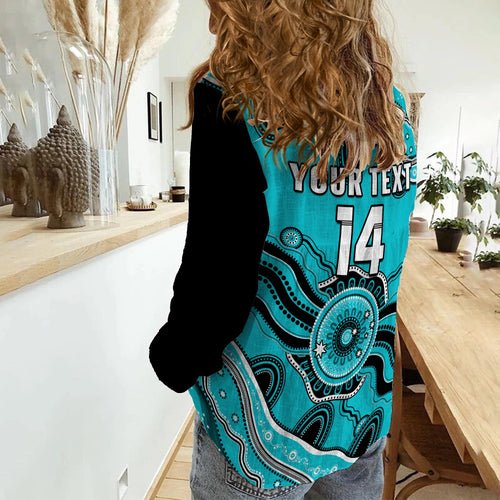 custom-text-and-number-brisbane-heat-cricket-women-casual-shirt-aboriginal-painting