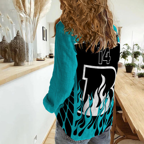 custom-text-and-number-brisbane-heat-cricket-2023-women-casual-shirt-simple-style