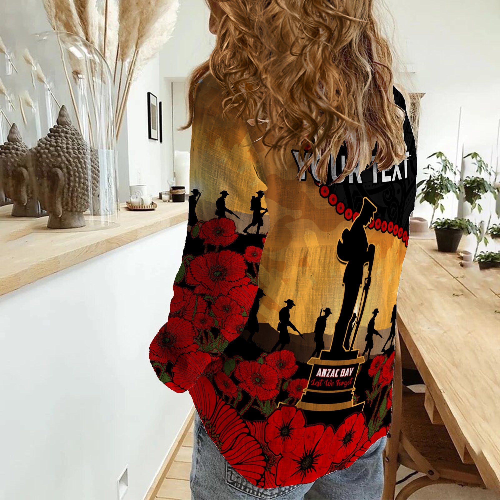 custom-personalised-new-zealand-anzac-women-casual-shirt-maori-camouflage-mix-poppies-we-will-remember-them