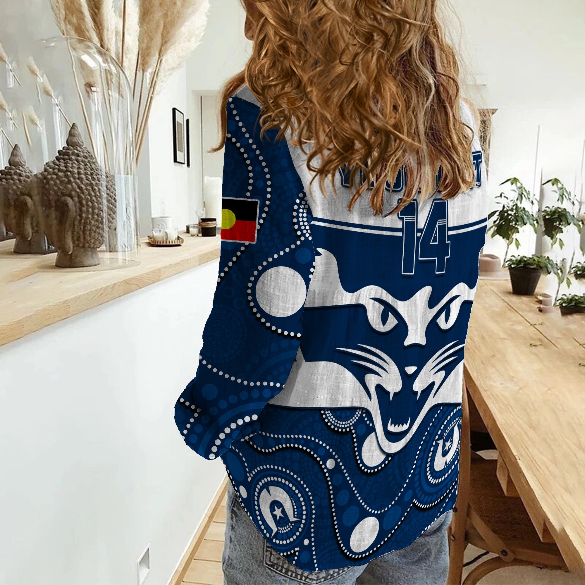 custom-text-and-number-geelong-football-naidoc-2023-women-casual-shirt-cats-for-our-elders-indigenous-art