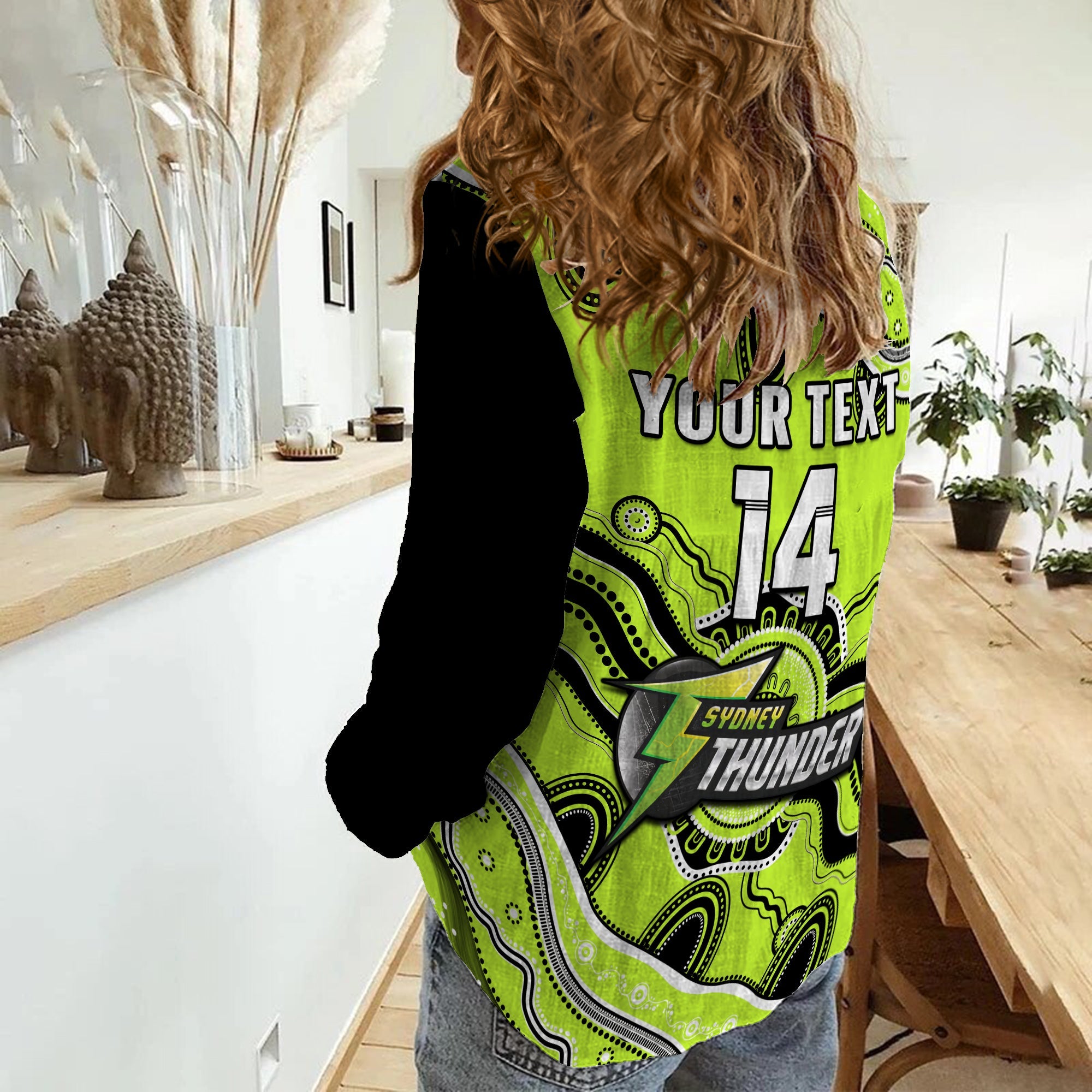 custom-text-and-number-thunder-cricket-women-casual-shirt-sydney-aboriginal-painting