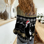 custom-personalised-collingwood-football-women-casual-shirt-magpies-indigenous-merry-christmas