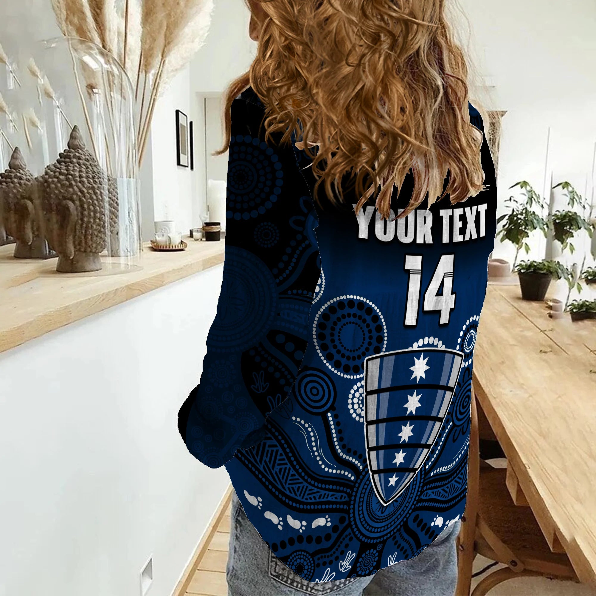 custom-text-and-number-melbourne-rebels-rugby-women-casual-shirt-gradient-aboriginal