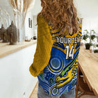 custom-text-and-number-parramatta-rugby-2023-women-casual-shirt-go-eels-polynesian-mix-indigenous-art