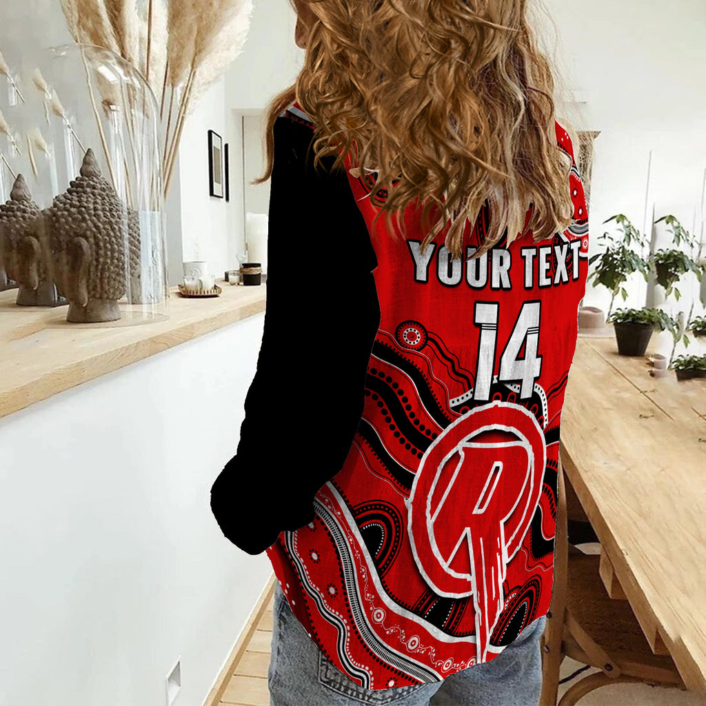 custom-text-and-number-renegades-cricket-women-casual-shirt-melbourne-aboriginal-painting