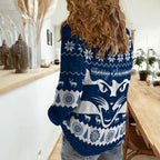 custom-personalised-cats-football-christmas-women-casual-shirt-geelong-aboriginal-painting