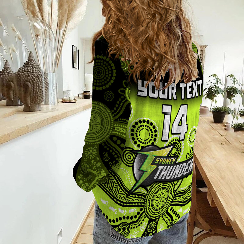 custom-text-and-number-thunder-women-casual-shirt-sydney-gradient-aboriginal-art