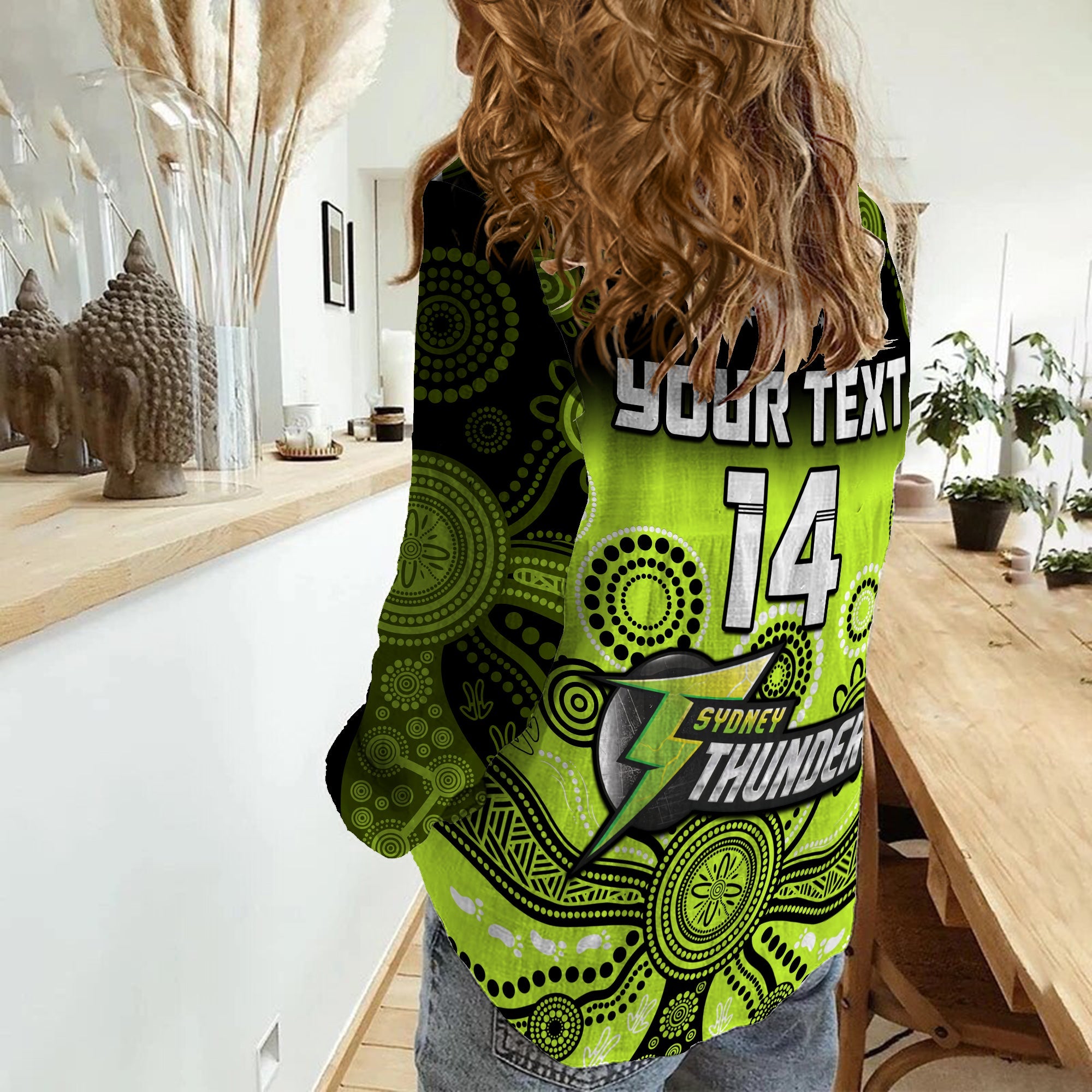 custom-text-and-number-thunder-women-casual-shirt-sydney-gradient-aboriginal-art