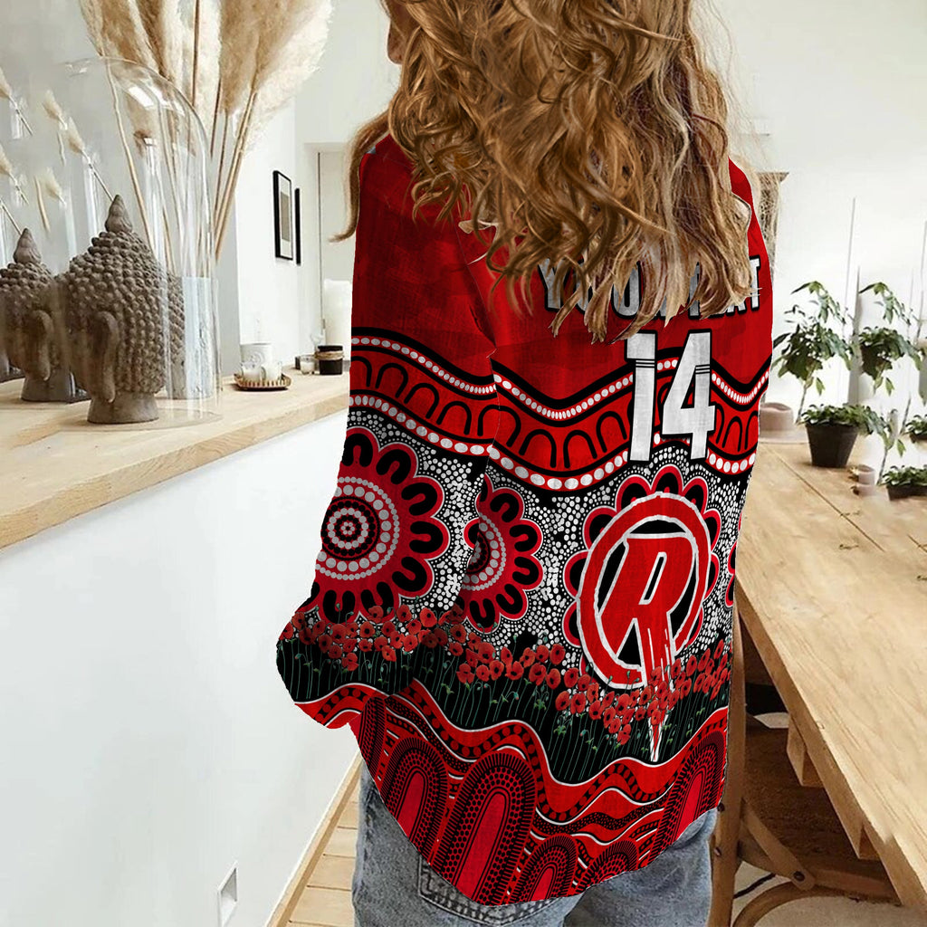 custom-text-and-number-renegades-cricket-anzac-women-casual-shirt-melbourne-poppy-aboriginal-camouflage