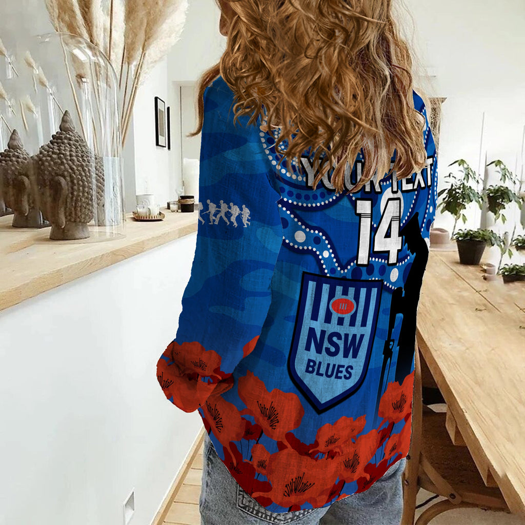 custom-text-and-number-blues-rugby-anzac-2023-women-casual-shirt-nsw-aboriginal-mix-poppy-camouflage