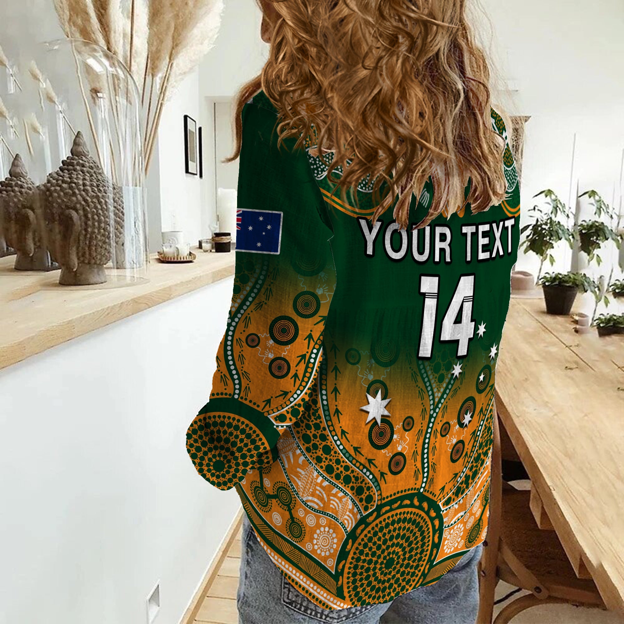 custom-text-and-number-australia-rugby-women-casual-shirt-aussie-sevens-green-indigenous