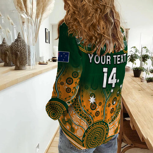 custom-text-and-number-australia-rugby-women-casual-shirt-aussie-sevens-green-indigenous