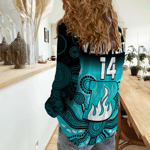 custom-text-and-number-brisbane-heat-women-casual-shirt-gradient-aboriginal-dot-painting