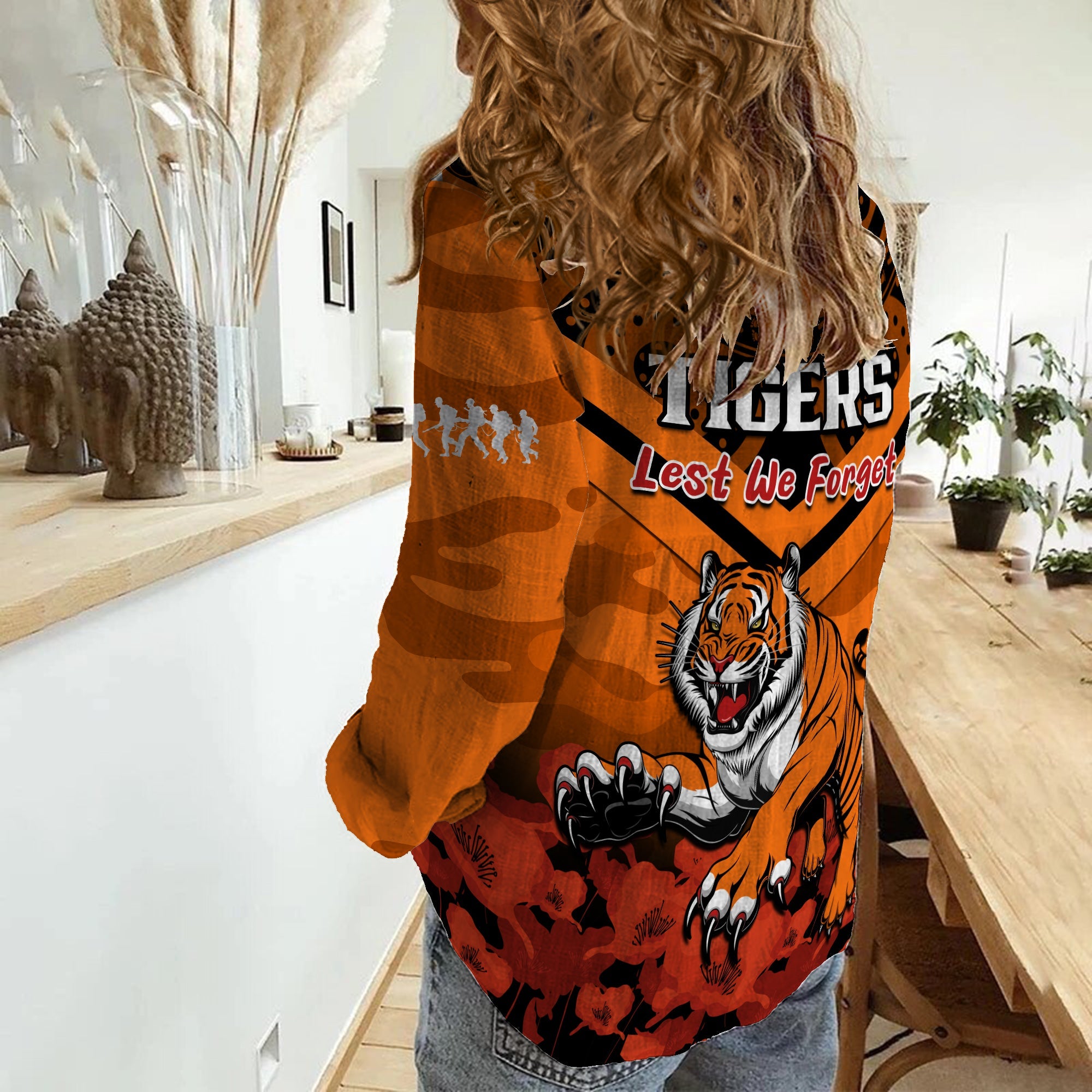 tigers-rugby-anzac-2023-rugby-women-casual-shirt-camouflage-mix-indigenous