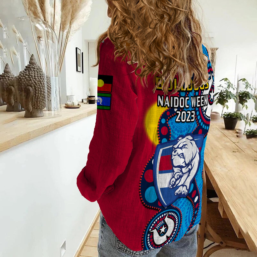 western-bulldogs-football-naidoc-2023-women-casual-shirt-indigenous-for-our-elders