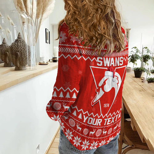 custom-personalised-swans-football-christmas-women-casual-shirt-sydney-indigenous-merry-xmas