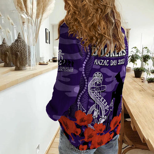 dockers-football-anzac-2023-women-casual-shirt-aboriginal-mix-poppy-camouflage