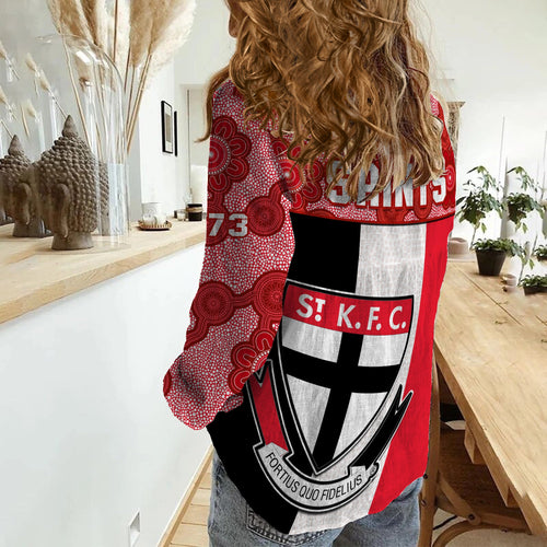 saints-football-women-casual-shirt-st-kilda-1873-aboriginal-dot-painting