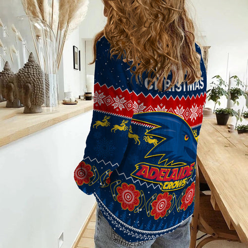 adelaide-football-women-casual-shirt-crows-indigenous-merry-christmas