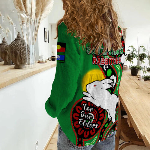 rabbitohs-rugby-naidoc-2023-women-casual-shirt-for-our-elders-aboriginal