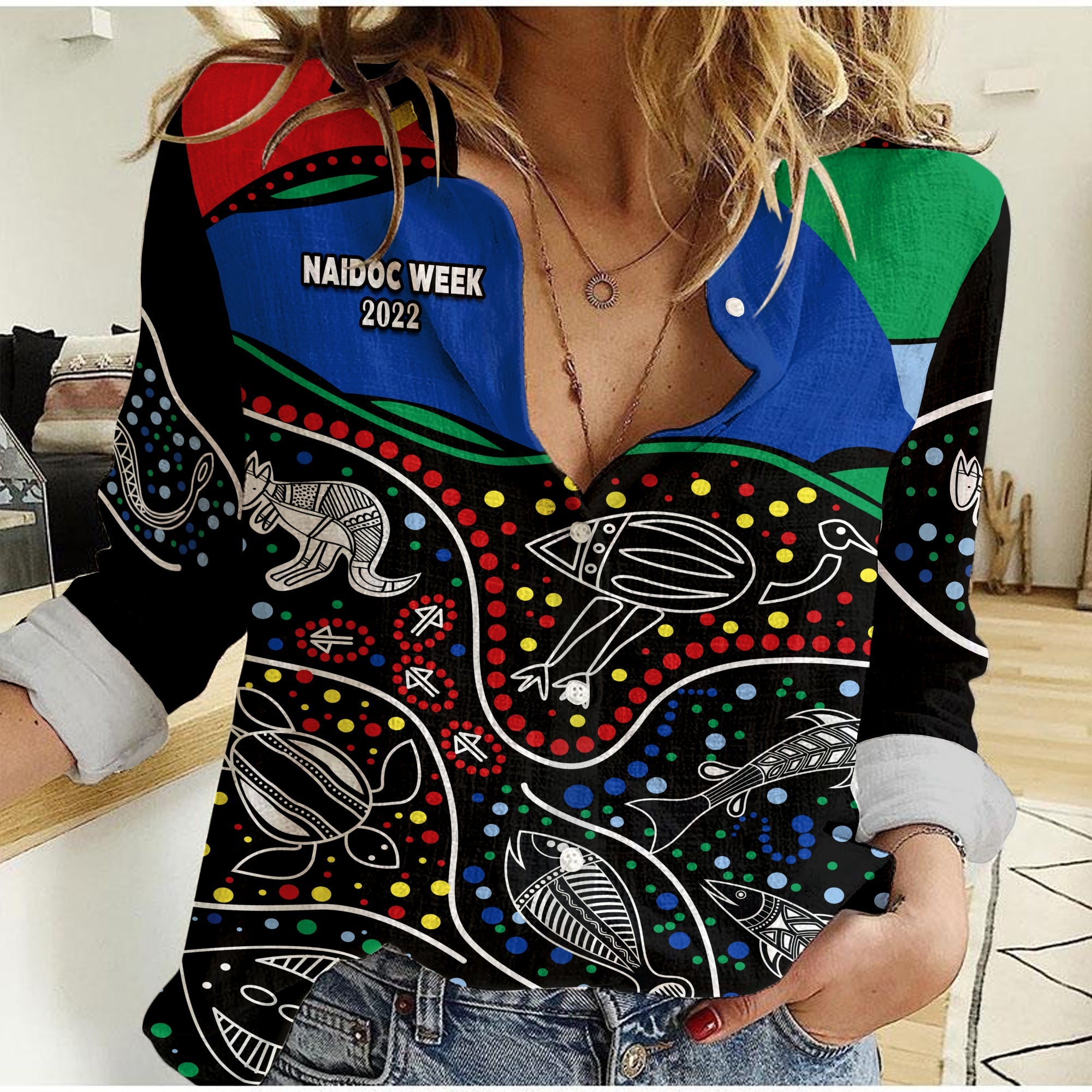 custom-personalised-naidoc-week-2022-women-casual-shirt-national-aborigines-and-torres-strait-islander-animals-aboriginal